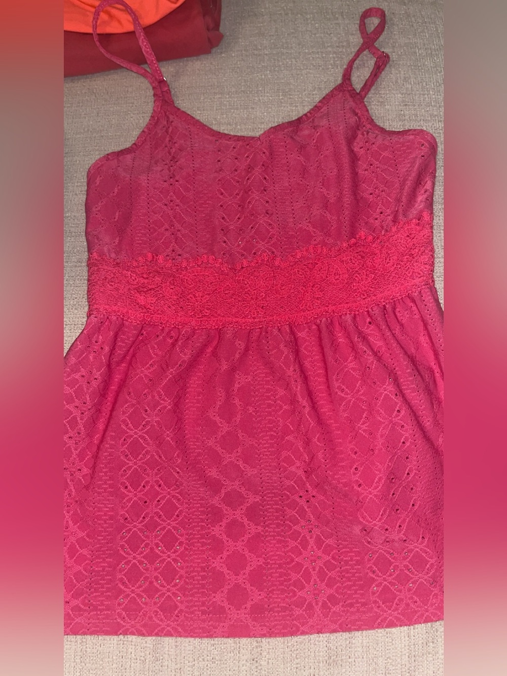 Pink Lace tank top
